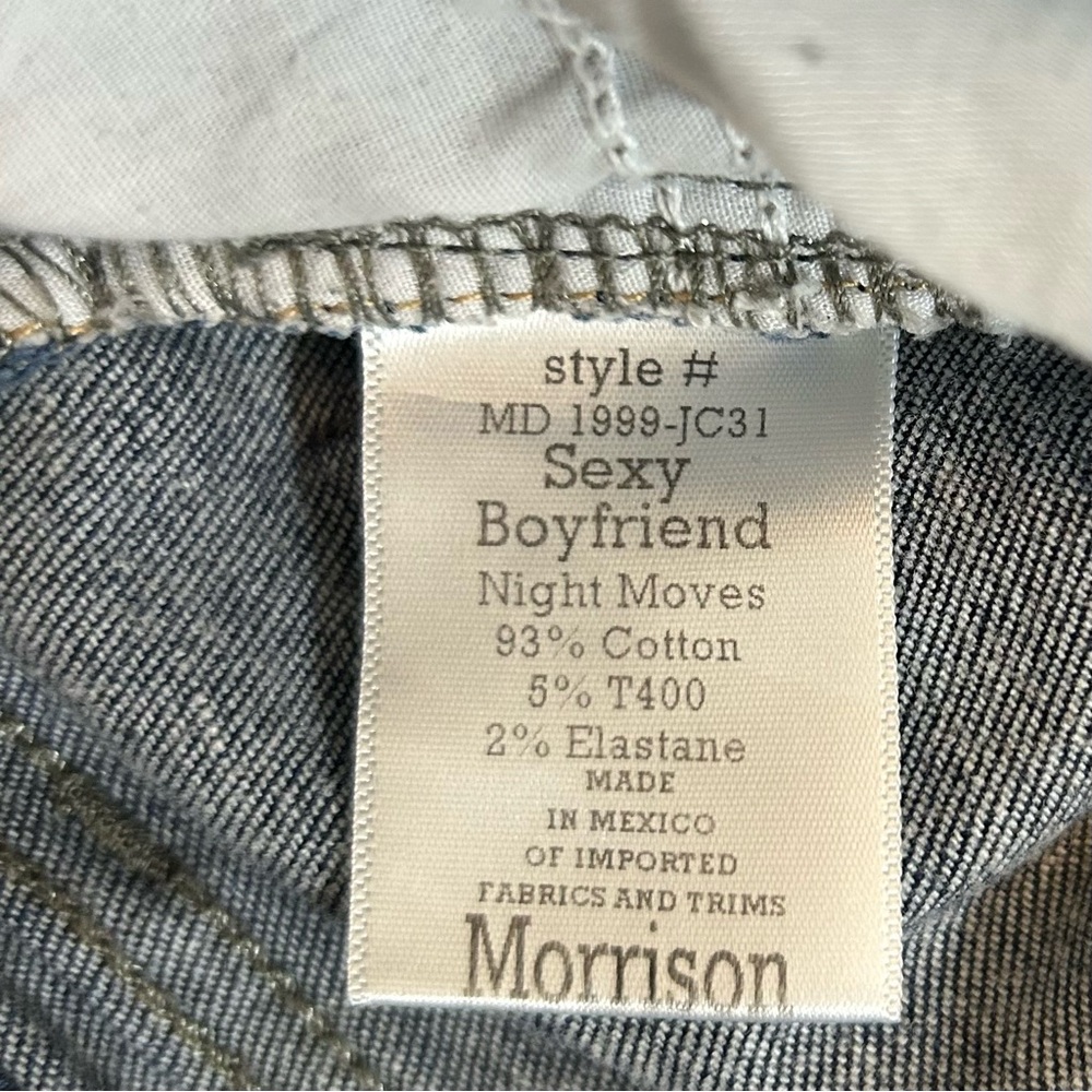 MORRISON JEANS SIZE 29” Sexy Boyfriend / Night
Moves Wash - Picture 7 of 7